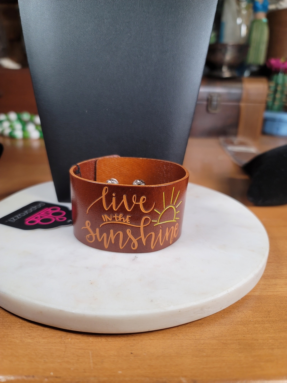 paparazzi Brown "Live in the Sunshine" Leather Cuff Bracelet